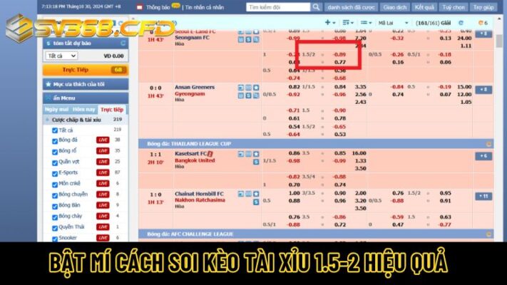 Bật mí cách soi kèo tài xỉu 1.5-2 hiệu quả cho newbie